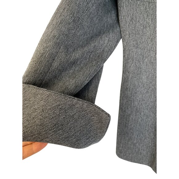 NWT Le Suit 18 Grey Herringbone 2 Piece Womens Suit Set Cuffable RDD10666 - Picture 5 of 11